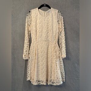 Creme Dejour Lace Embroidered Party Dress